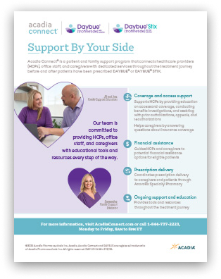 DAYBUE Treatment Support Brochure